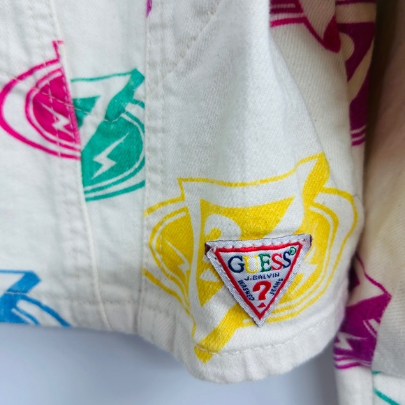 Guess x J. Balvin Y2K, neon graphic print cropped jacket - Picture 4 of 6